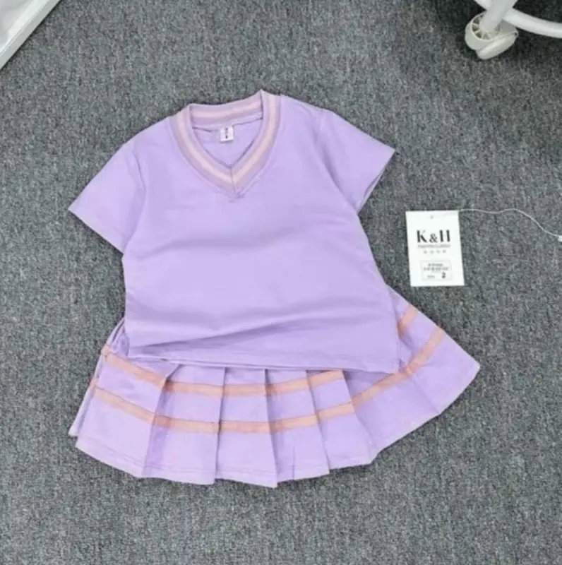 set váy ngựa cổ tim xếp li dành cho bé gai từ 9-35 kg chât liêu cotton sét  áo 5
