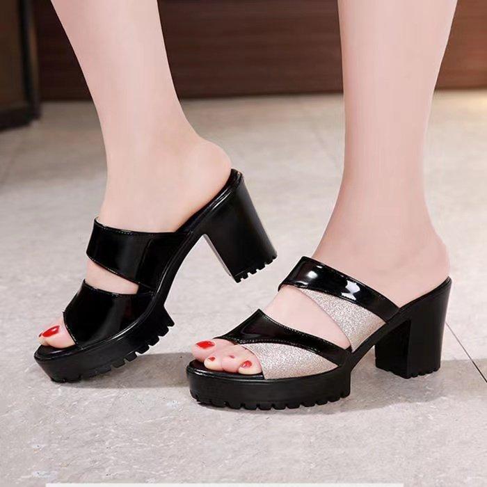 Product Introduction of Dép Nữ Mùa Hè, SS2024Giày Cao Gót, Hàng Mới Về, Đế Dày, Gót 2 InchKiểu Hở Mũi, Phong Cách Hàn QuốcGiày đẹp và thời trangPhù Hợp Đeo Đi LàmVải thoải máiChống Thấm Nước, Chống TrượtKhông bị bức bối khi mặc DéP Shoes 5