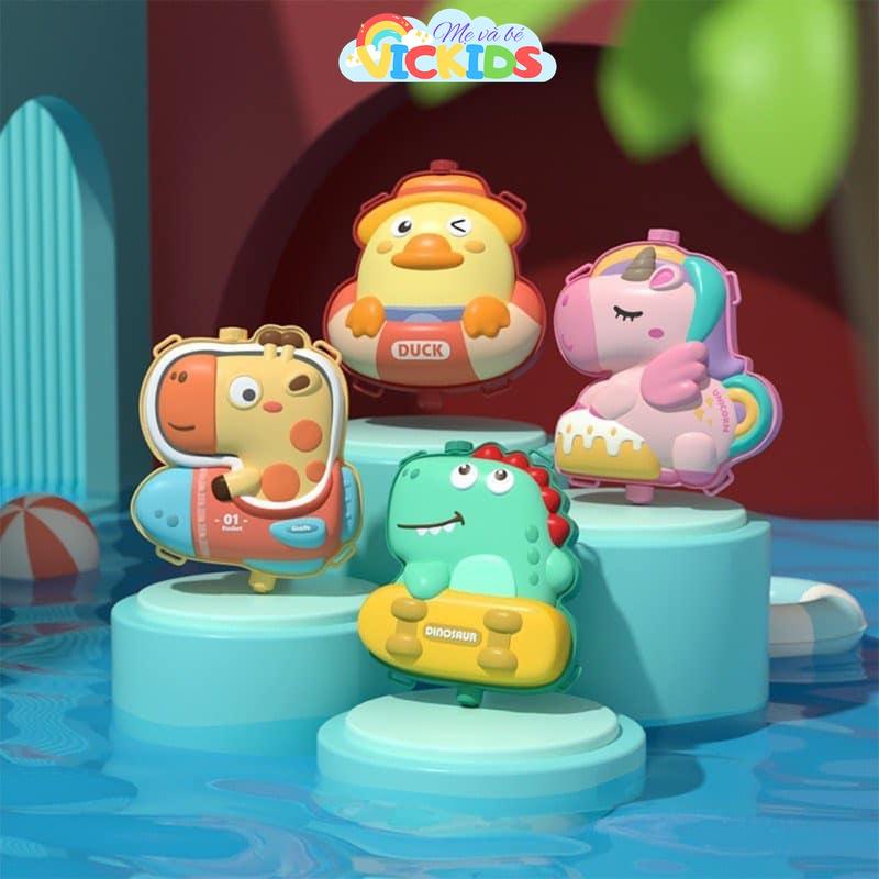 Đồ Chơi Balo Súng Nước Cho Bé, Đồ Chơi Giải Trí Mùa Hè Nhiều Màu Sắc Dễ Thương Cho Bé Trai Gái, Dung Tích Lớn