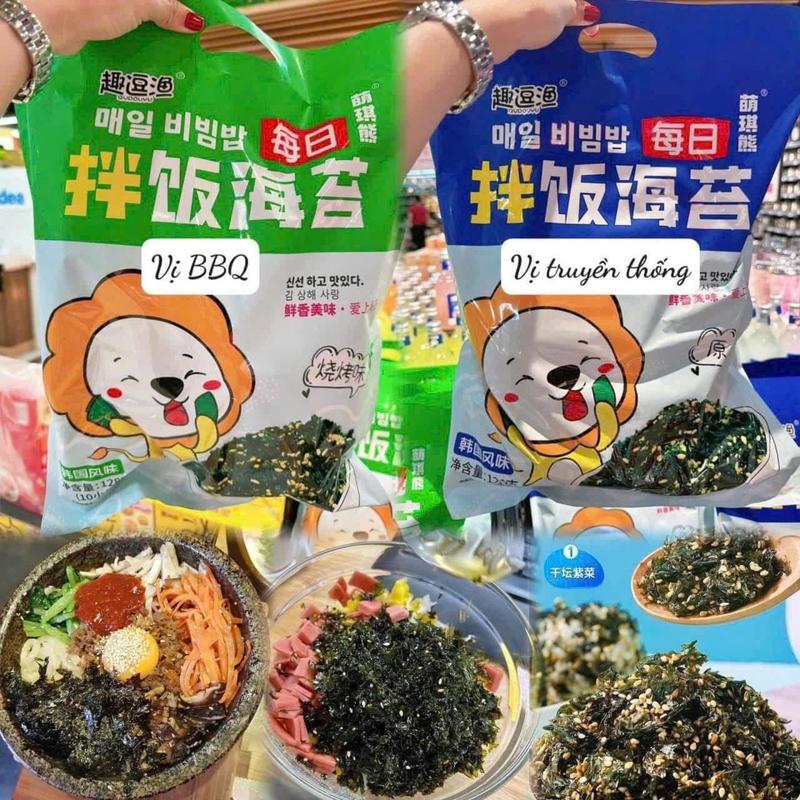 Product Introduction of [ COMBO 4 BỊCH ] Rong Biển Sư Tử Trộn Cơm Khổng Lồ 128gr 1