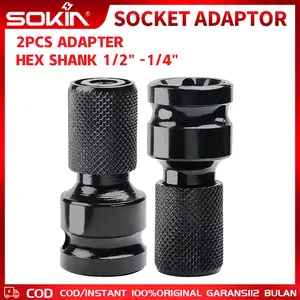 SOKIN Konektor Mata Obeng Adapter Impact Wrench 1/2 Inch ke 1/4 Inch - Impact Wrench Adapter Bit
