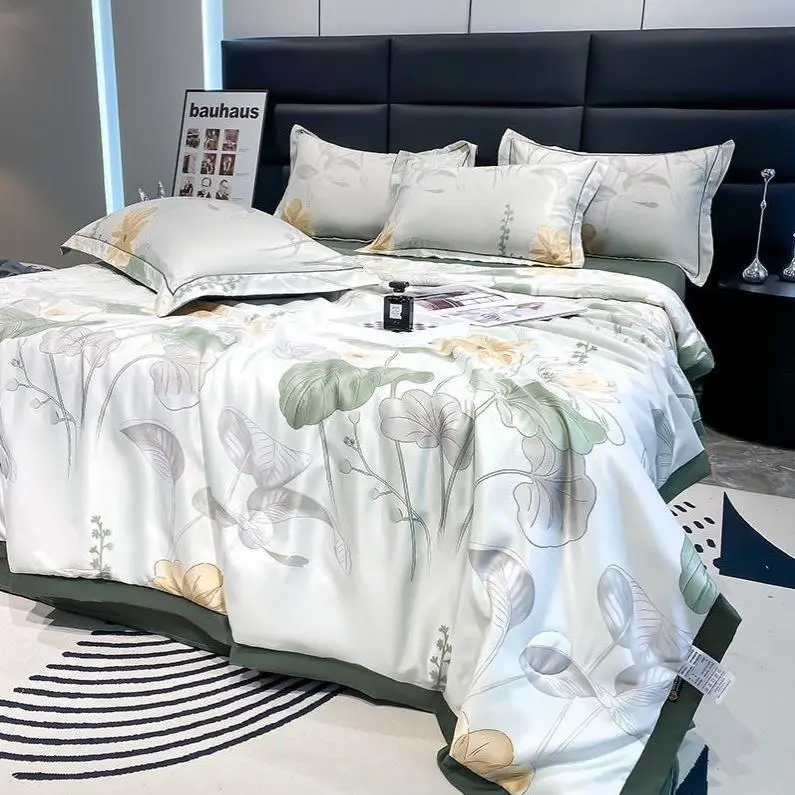 {Xiaoqian Home Furnishings} [HCM] Chăn Hè Lụa Thái Trần Bông Mát Lạnh nhập khẩu, Mền Hè chất liệu Lụa Mềm Mịn mẫu mới 2023. Kích Thước Chuẩn 2m2*2m3 5