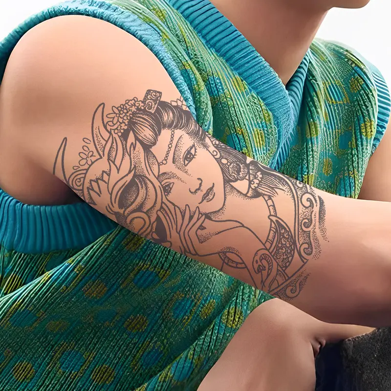 Hình xăm dán 15 ngày chống nước thời trang trang điểm cơ thể, hình dán tattoo nhiều hình lựa chọn 3
