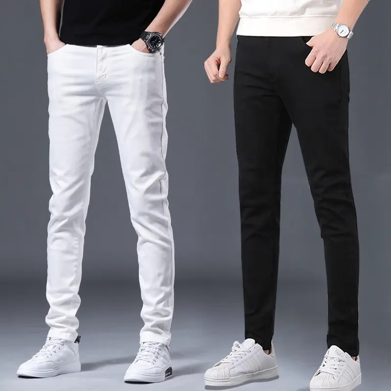 Quần Jean Dài, Dành Cho Nam Giới, Dáng Ôm, Cắt Thẳng, Quần Jean Nam