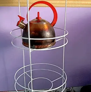 rak panci/teflon/wajan/rak  Dapur serbaguna Stretch Kebutuhan Rumah Storage Holders & Racks kecantikan ruang kerja holder & rak penyimpanan Rust-Proof White Hooks & Rails rakdapur multifungsi