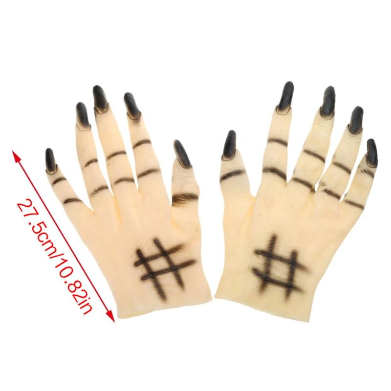 Product Introduction of Girls Halloween Gloves Skin-friendly Mitten with Spooky Ghosty Hand Shape Mitten 0
