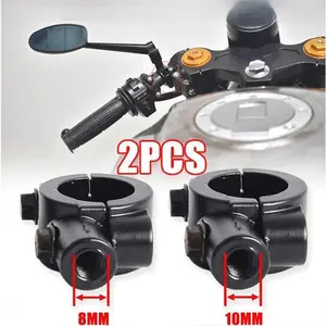 2pcs Breket Dudukan Spion Clem Ring Spion Cocok Klem Kaca Spion Universal Untuk 22mm Handlebar Motor