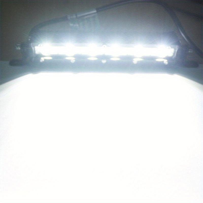 Thanh đèn 6LED, 7 inch, siêu mỏng, một hàng, đèn trắng, thích hợp cho ô tô, SUV, thuyền, xe máy 6