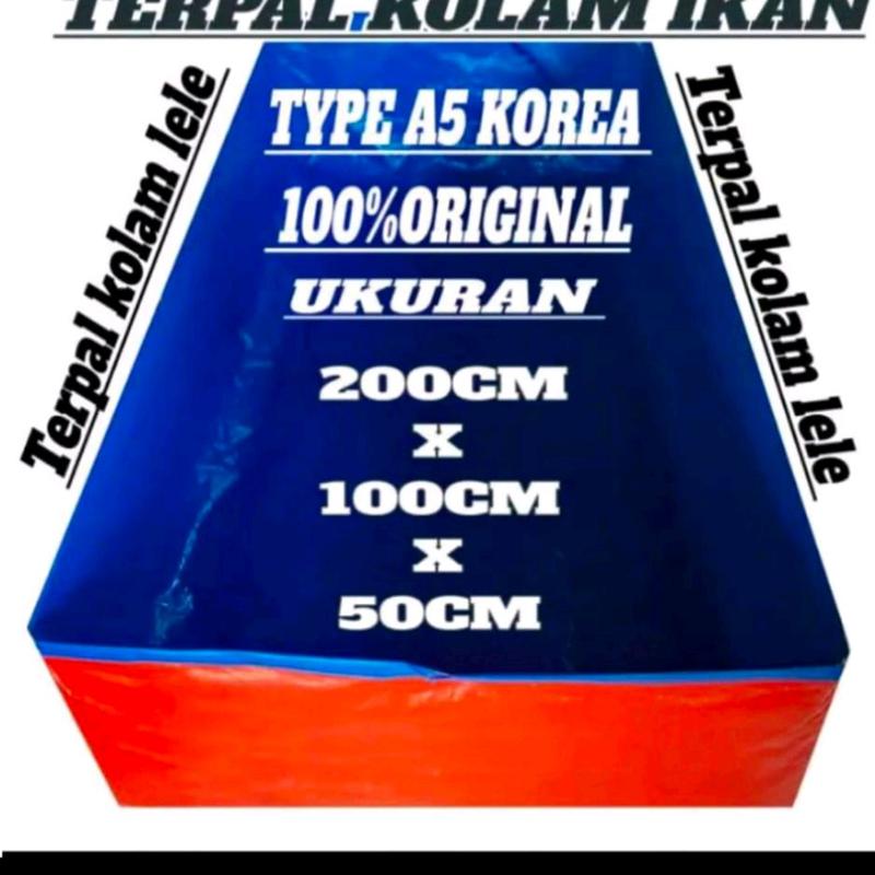 terpal kolam ikan a5 uk 200×100×50 0