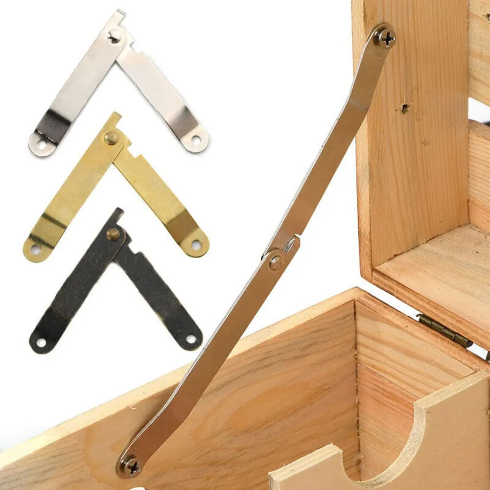 Furniture Hinges Support Hinges Home Improvement 4pcs 68x11 Mm Bronze Chests For Jewelry Boxes Gift Boxes Silver