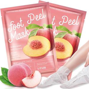Peach & Honey Foot Peel Mask, 2/4 Pairs Callus Remover Foot Mask, Foot Care Mask for Dry, Cracked Feet, Callus