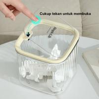 Gambar U-Living Tempat Sampah Desktop Bahan Akrilik Tempat  Aksesoris Make Up Desktop Organizer Meja Serbaguna Tutup Anti Debu DSO008 - Transparan - Small dari U-Living Indonesia Kota Bekasi 5 Tokopedia