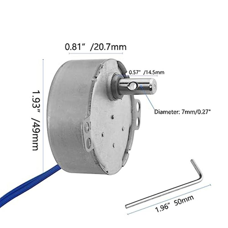 2 PCS Synchronous Motor Turntable Motor + 2 PCS 7mm Flexible Coupling Connector 3