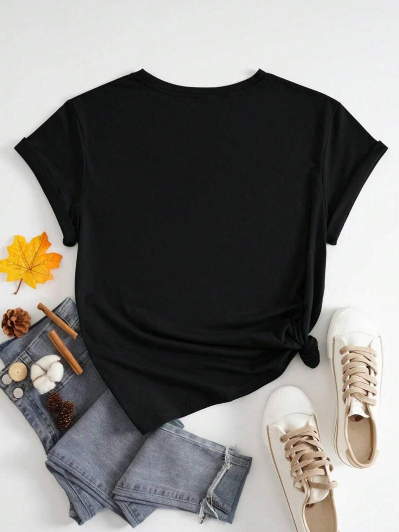 Product Introduction of Women's Lip Print Round Neck Tee, Fashion Casual Crew Neck T-Shirt for Daily Holiday Vacation Outdoor Wear, Ladies Clothes for Summer, Top 4