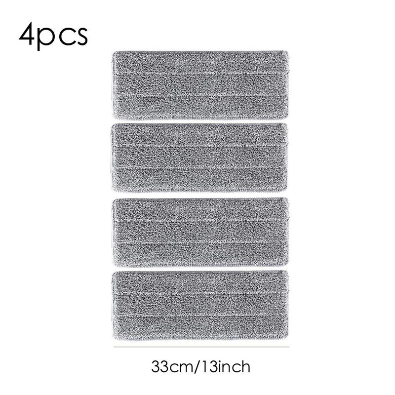 Product Introduction of Home Accessories Reusable Mop Head, 4pcs Cleaning Bulk Bundle Flat Mop Microfiber Cloth, Cleaning Products, Household Products Cleaning Bundles, Dry Wet Dual-purpose Button-type Cloth Cover 1