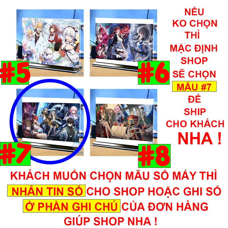 Khung ảnh Mica trong suốt Kích thước A4,A5 In hình Kafka, Silver Wolf Game Honkai: Star Rail (1) đế lùa màu đen 7