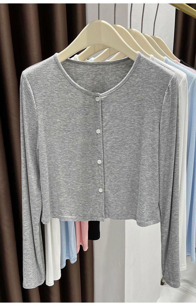 Product Introduction of Tiktok recommendation gray yarn cardigan, thin coat, sunscreen blouse, scarf, women's new office air conditioning shirt, suitable for summer, can be worn outside 15