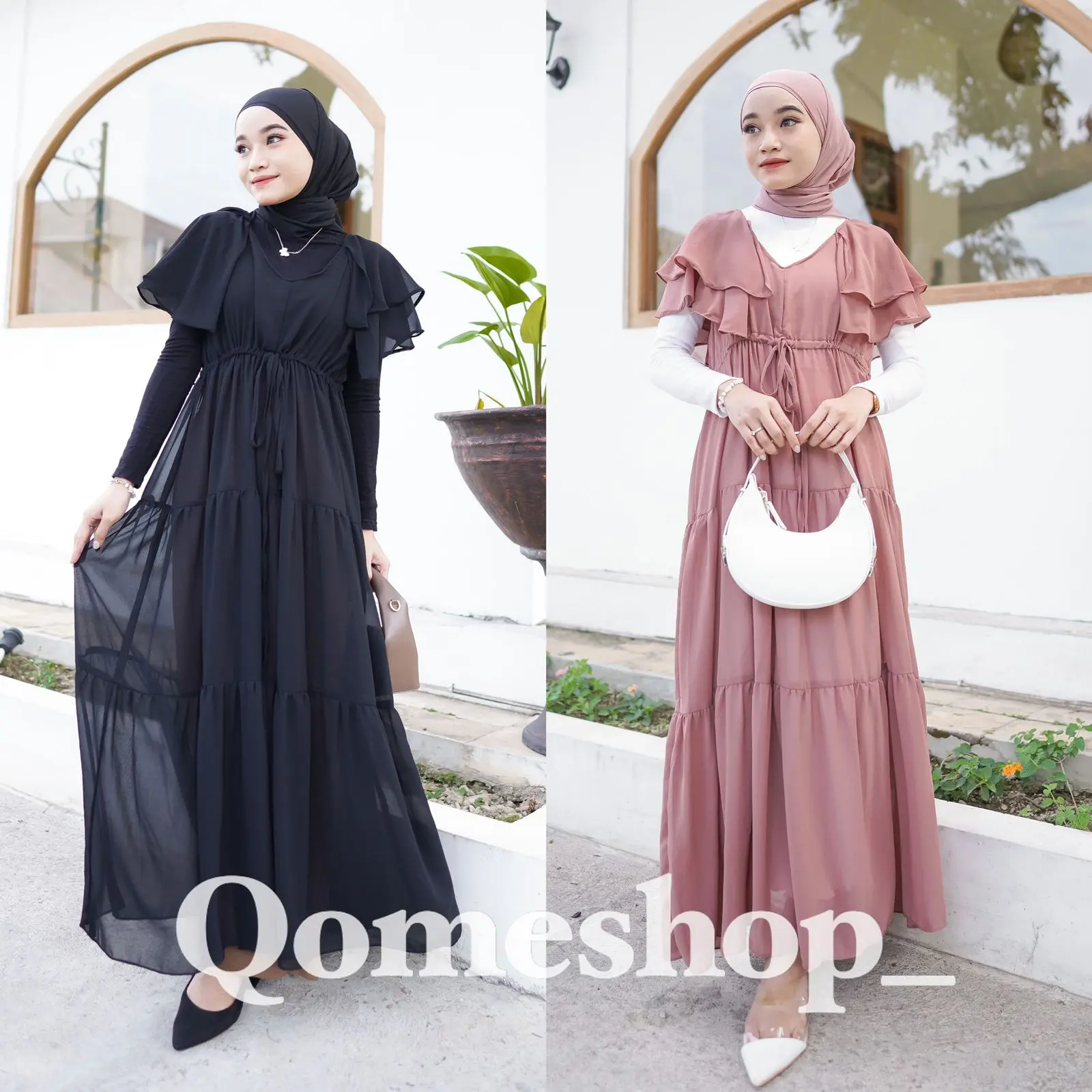 dress Aira wanita cantik bahan ceruti Nyaman Simple Muslim Gamis Panjang  Mewah  Dewasa  Kondangan  Remaja Pesta Ceruty