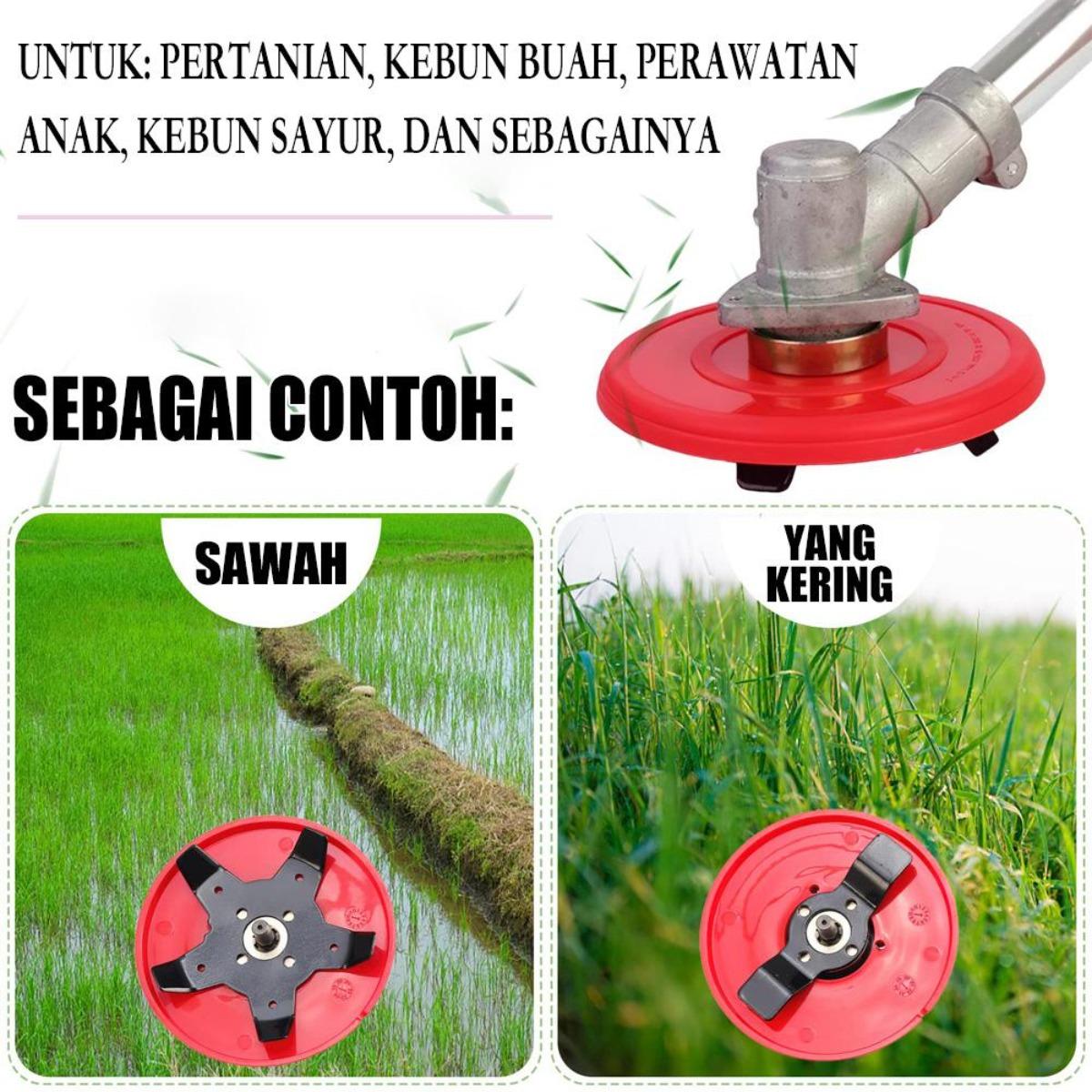Pisau Pemotong Rumput Multifungsi 5-in-1, Disc Weed Cutter Tahan Karat 5.5cm, Head Trimmer Amfibi, Alat Potong Kebun Premium, Aksesori Taman Ergonomis, Disc Pemotong Rumput Paduan Tahan 5 Tahun, Peralatan Berkebun Modern & Efisien