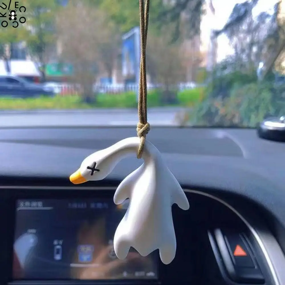 ECOCOKU 2Pcs Car Accessories Color Changing Color Changing Swing Goose Fashion Cute Swing Duck Car Pendant Exquisite 2Pcs Car Hanging Ornament Indoor Window