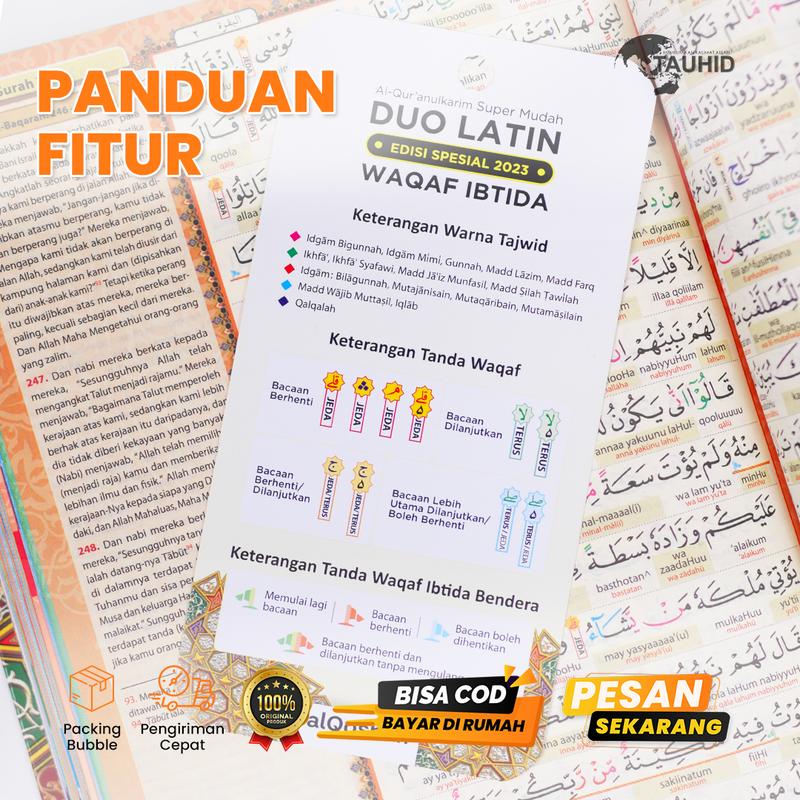 Promo Bundling Duo Latin 4 Code A4 + Iqro QR - Mushaf Alquran Latin dan Terjemahan - Alqosbah 2