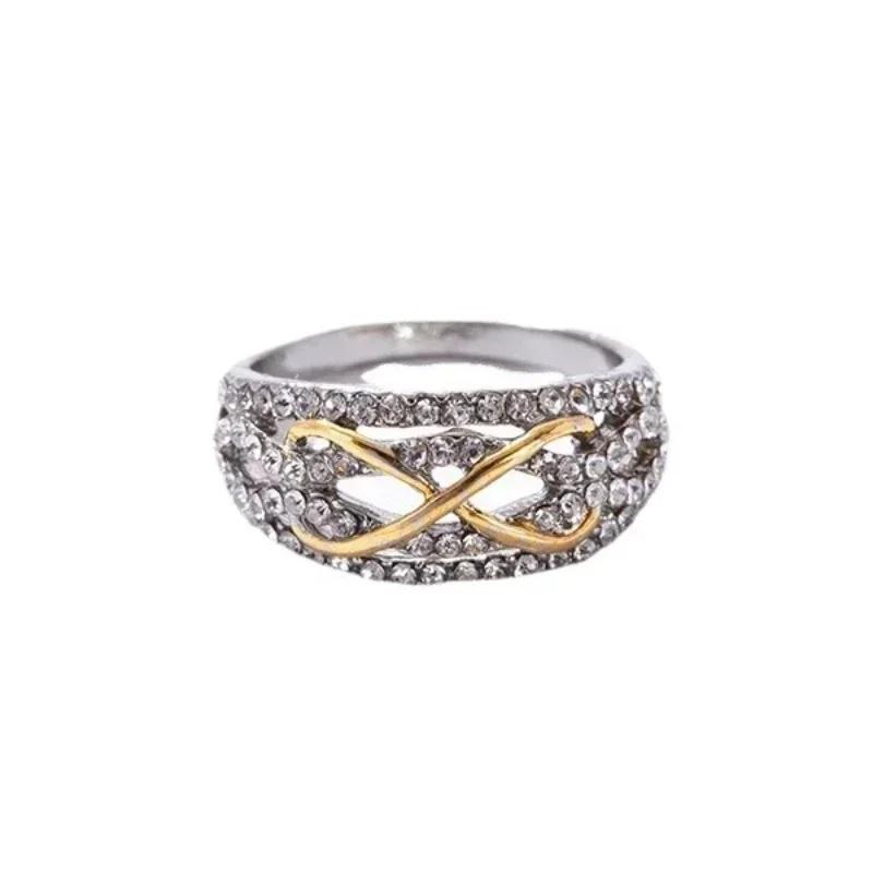 Product Introduction of Fashion Infinite Love Rings for Women Full Bling Iced Out Cubic Zirconia Wedding Engagement Rings Trendy Luxury Jewelry Anillos 0