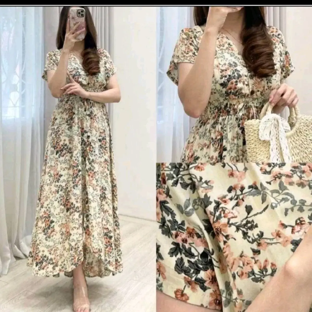 DASTER BELLE HOUSEDRESS DASTER BUSUI TERBARU Bunga