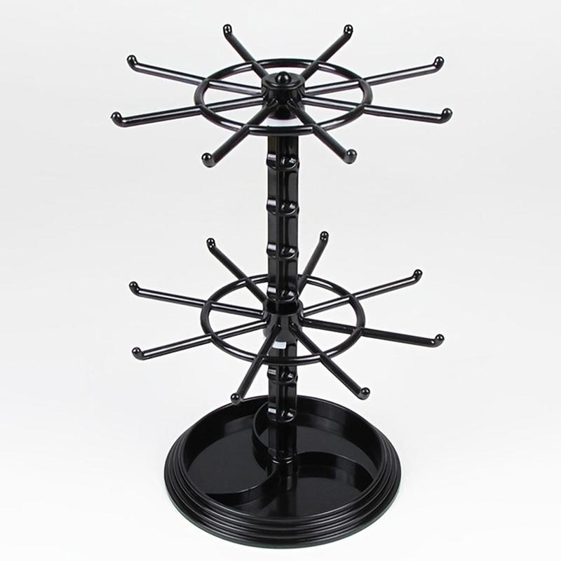 Jewelry Display Rack, 2-layer Rotatable Desktop Jewelry Display Stand, Home Organizer for Necklace, Earrings, Bracelet 3