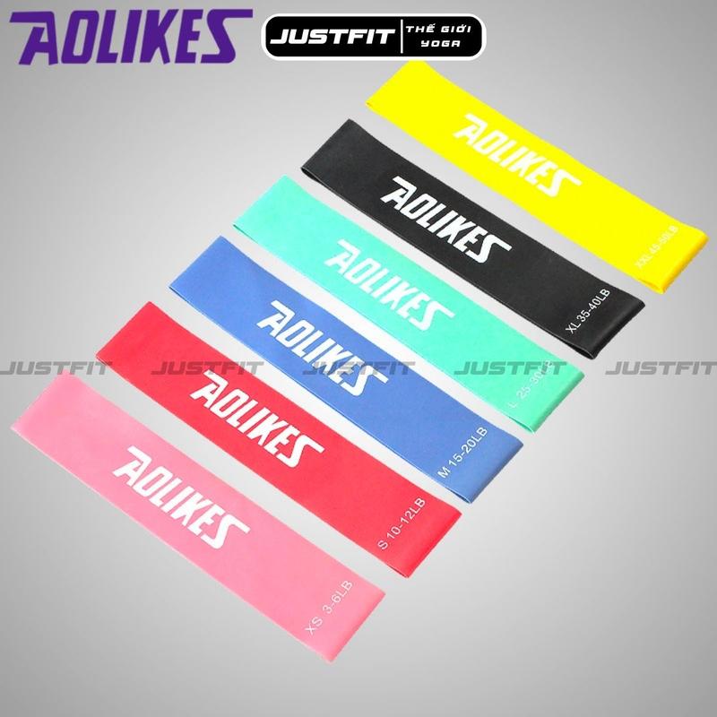 Dây miniband AOLIKES tập yoga, gym, dây đai kháng lực miniband tập chân, đùi, mông JUSTFIT