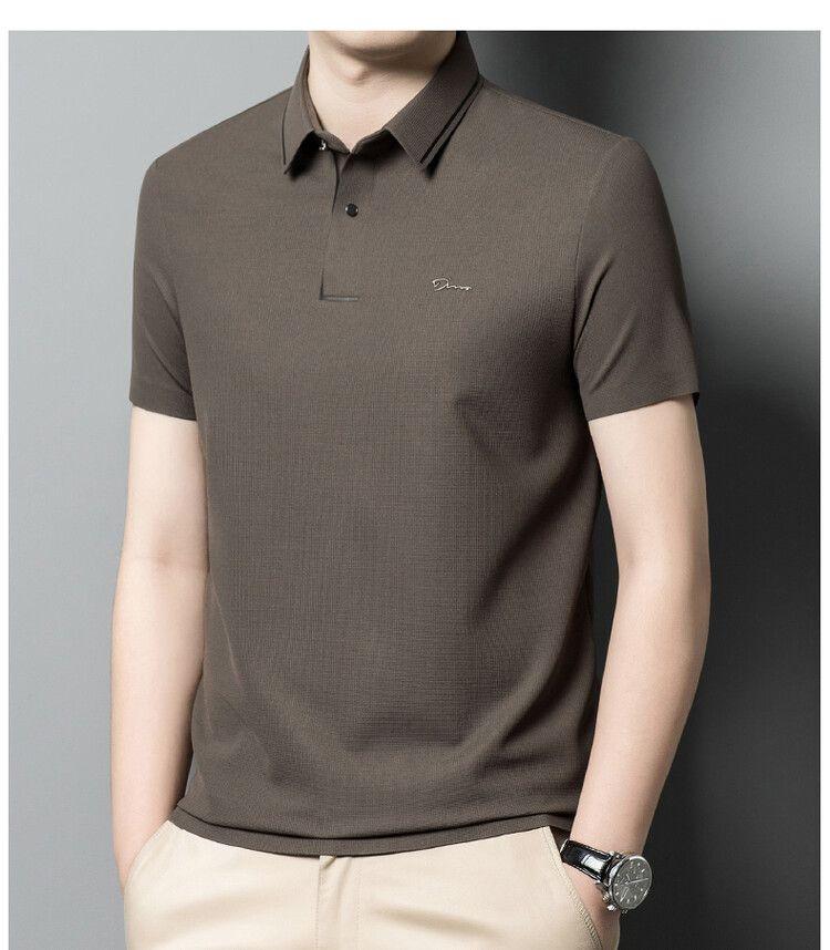 Product Introduction of Áo Thun Nam Ngắn Tay Mùa hè, 100% Cotton Thật, In Ve Áo Nặng, Áo Polo, Dễ Phối Đồ Dáng Rộng Vừa Vặn, Tay Lửng Áo, Dành Cho Nam Giới Menswear Có Cổ 10