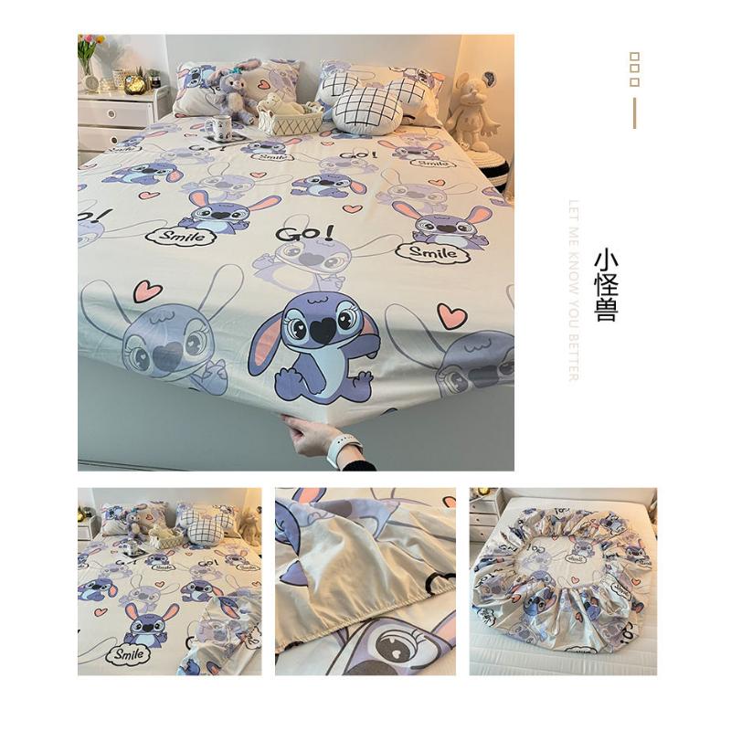 Product Introduction of Ins Pink Tulips Bed Cover Single Piece Simmons Mattress Dustproof Cover Non-slip All-inclusive Sheet Summer 22