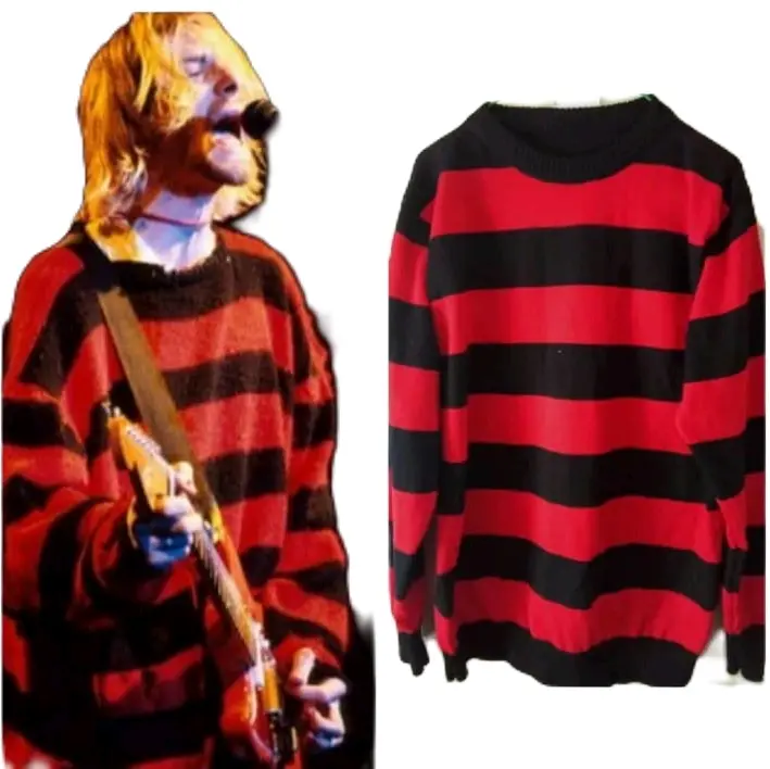 Sweater Rajut Katun Replika kurt cobain Crew neck Crew Neck 0