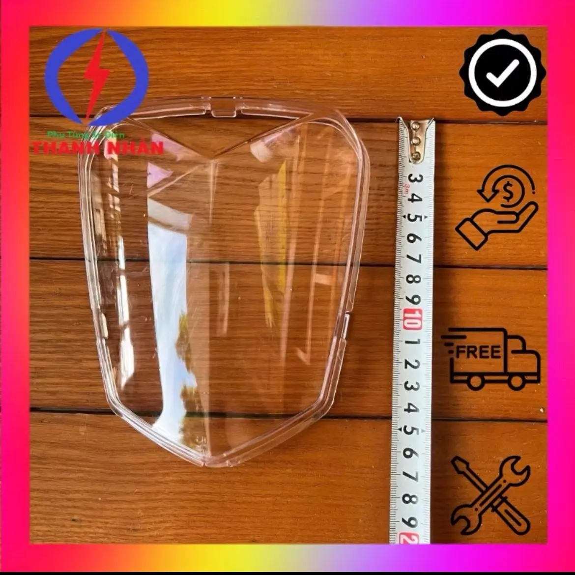 Mặt Kính Đèn Pha Xe Đạp Điện Cap A2, A3, A9, A+. As, Pega, Hk bike, Fuji, Nijia..Phụ Tùng Xe Điện