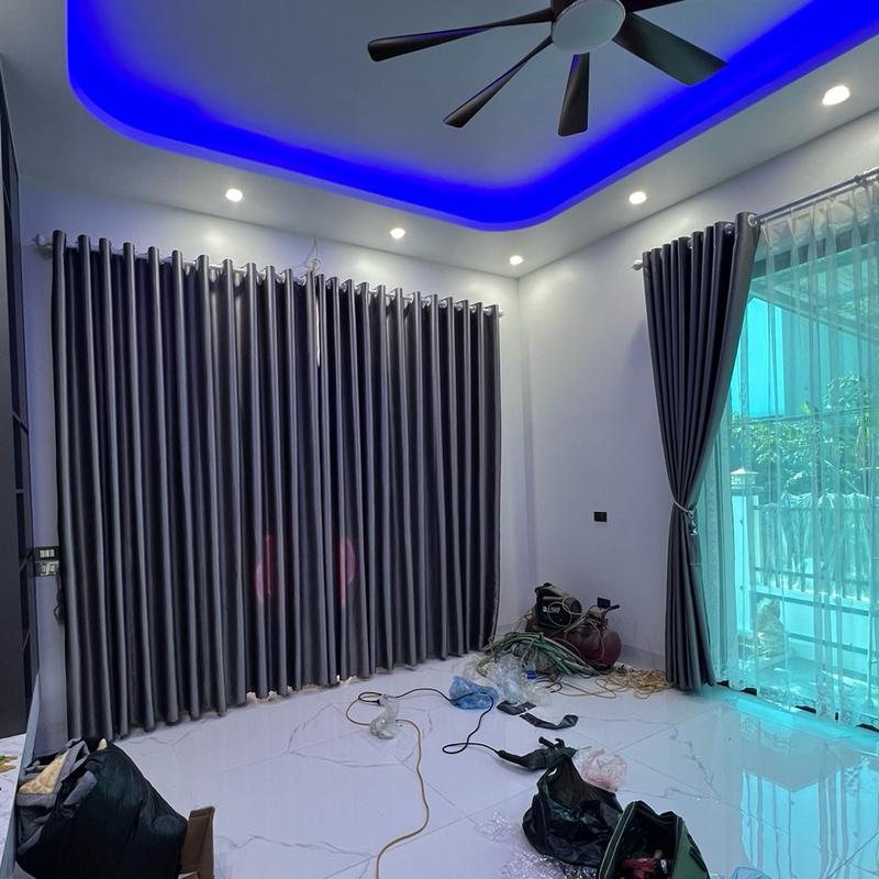 Rèm Ghi Xám Đậm : kt 3.5 - 6m cản nắng 98% ( để có độ nhún sóng ...
