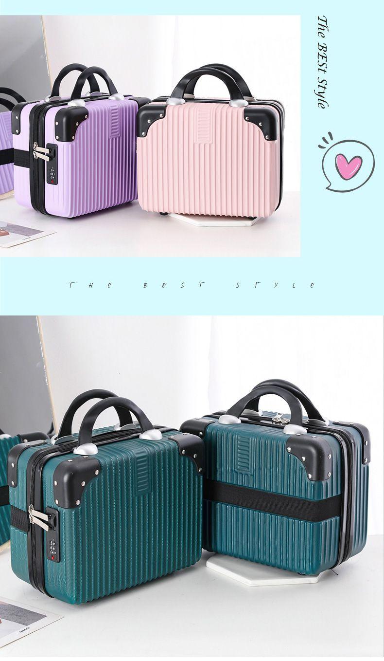 Product Introduction of Vali Nhỏ dành cho phụ nữ, Hộp đựng đồ trang điểm cầm tay, Hộp đựng dụng cụ mỹ phẩm và làm móng Cầm Tay 14 inch, có khóa và hộp lưu trữ mật khẩu 3