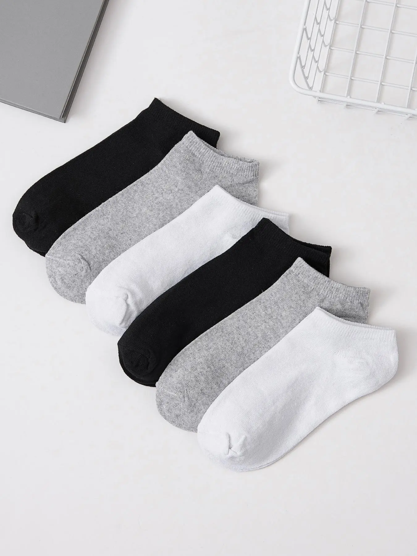 GOOD Summer 2024 Women's 6 Pairs Plain Ankle Socks, Soft Cozy Multi-pack Fashion Casual Breathable Low Cut Socks For Summer Daily Wear, Women's Socks & Hosiery