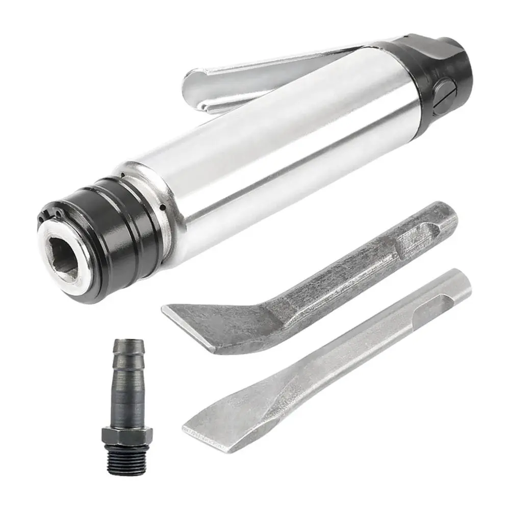 Pneumatic Chisel Heavy Duty with 2-piece Chisels Lightweight Air Pickaxe for Small Space Casting Sand Cleaning Rust Removal