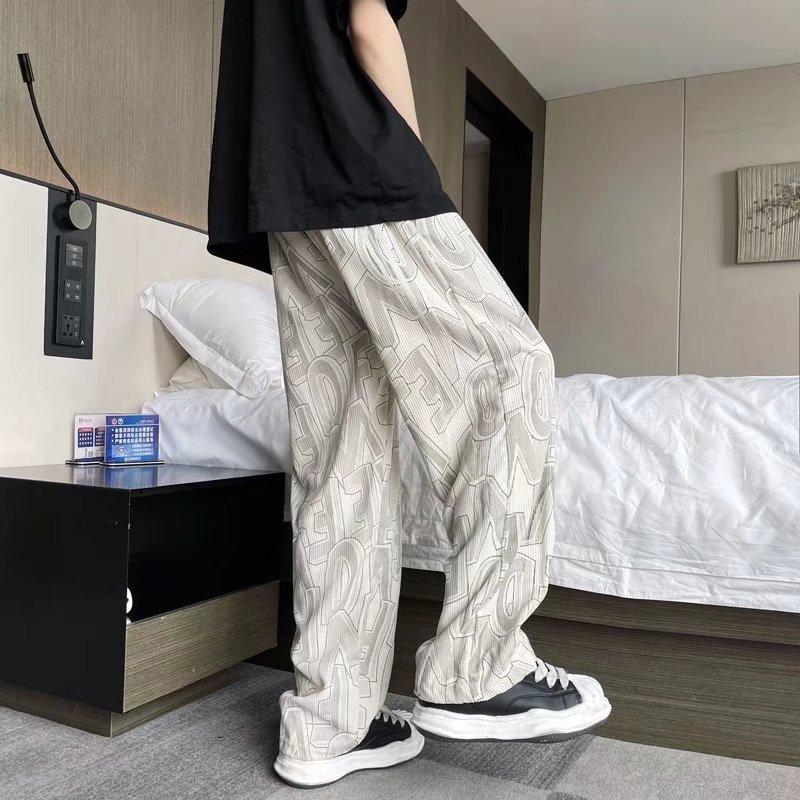 Product Introduction of Quần Thường Ngày Vải Nhung Kẻ, Thương Hiệu Thời Trang Đường Phố Cao Cấp, Dành Cho Nam Giới, In Chữ Đầy Đủ, Quần Mỏng Mùa Xuân Và Mùa Thu, Quần Dài Ống Đứng Dáng Rộng Cổ Điển 20