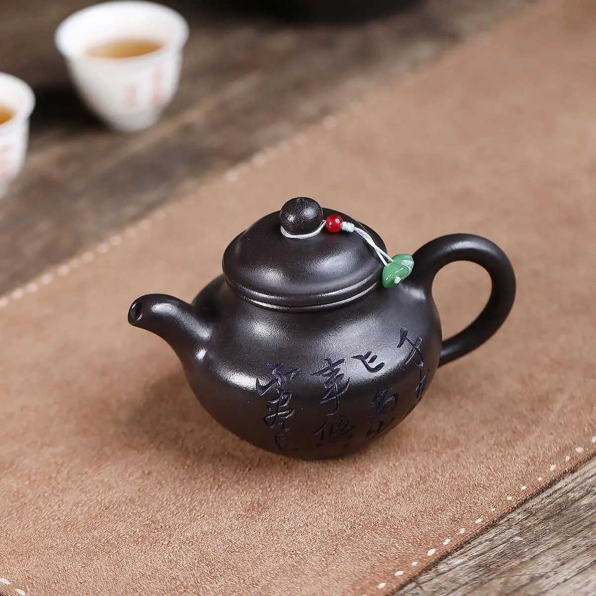 Authentic Yixing Zisha Teapot - 100% Handmade Chinese Tea Set for English Breakfast/Earl Grey (Premium Gift for CNY/Mid-Autumn)
