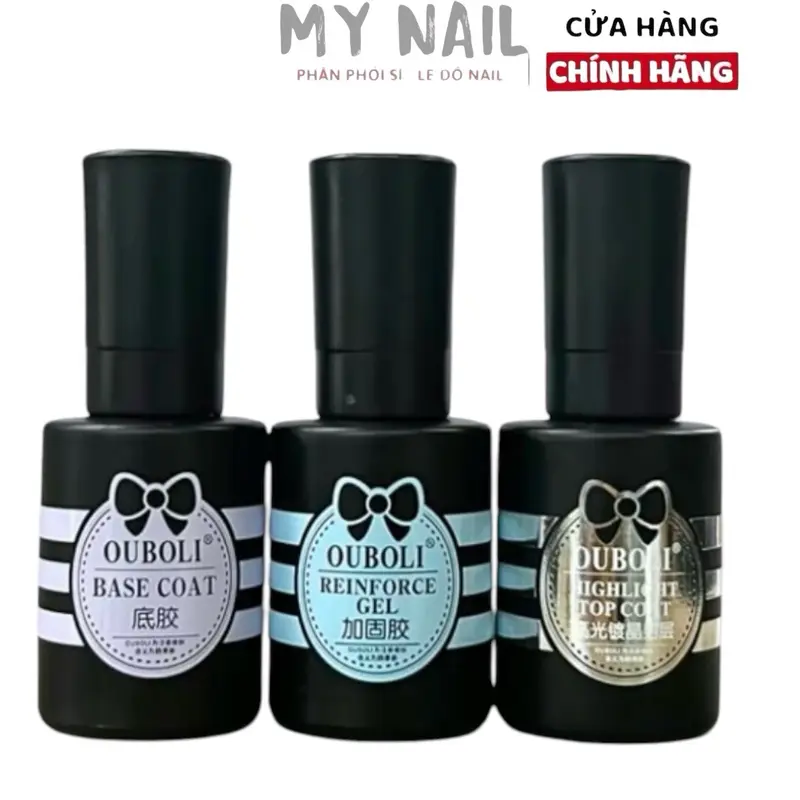 Base Top Ouboli chính hãng 20ml Độ bóng cao Bền Sơn Gel 0