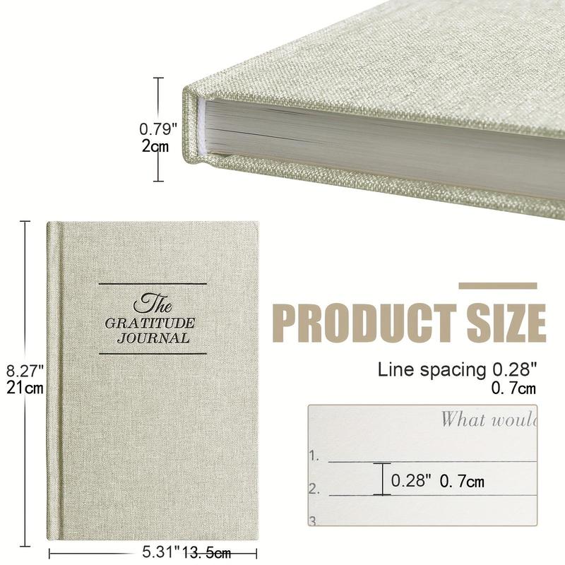 Gratitude Letter Pattern Notebook, 1 Count Modern Simple Durable Daily Guide Planner Notebook, Creative Multi-purpose Notebook for Home Office School 1