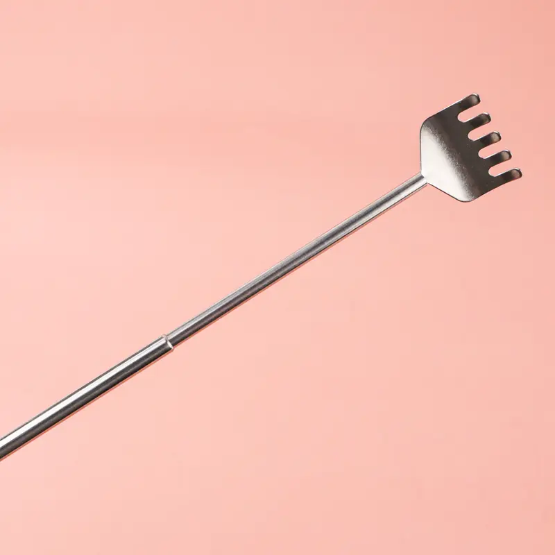 Alat Garuk Punggung Pen Clip Stainless Steel Telescopic Back Scratcher Tubuh 5
