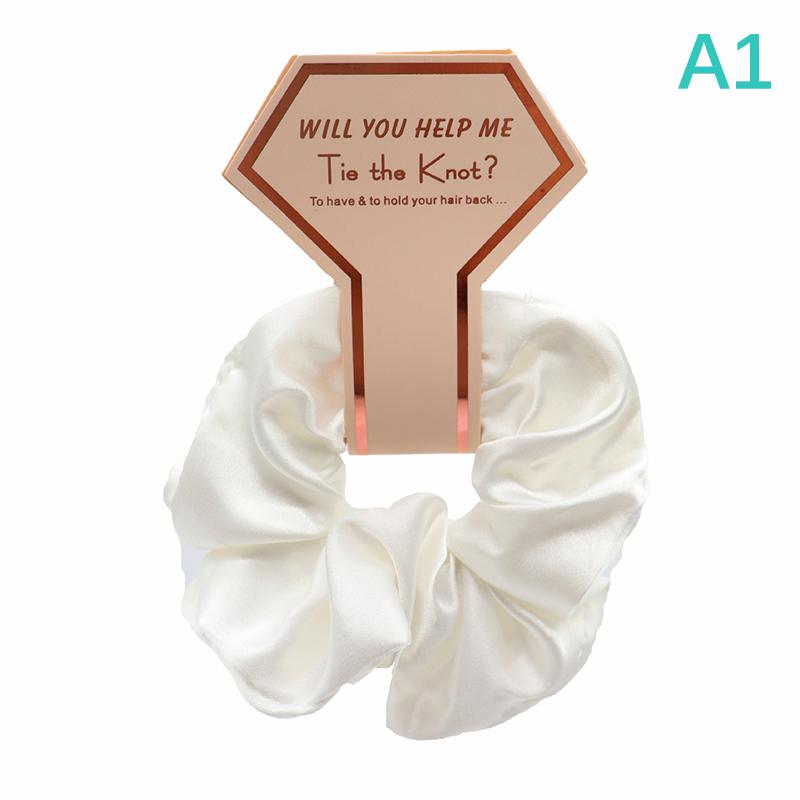 Product Introduction of 1Pcs Bridesmaid Gift Hair Scrunchies Bachelorette Party Bridal Shower Wedding Souvenir Team Bride To Be Haircircle Gift Souvenir For Guests 21