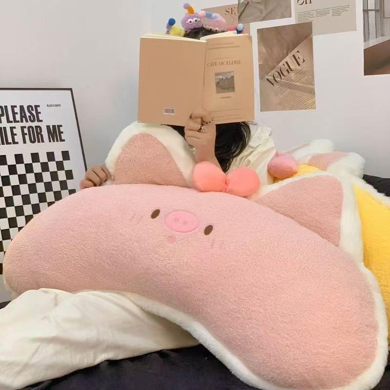 Gối Hình Heo Hồng Dễ Thương Nimiso Gối Gấu Bông Dài Thích Hợp Cho Đầu Giường Ngủ Bên Búp Bê Đồ Chơi Nhồi Bông gấu ôm hoa nakime bông hồng ngựa