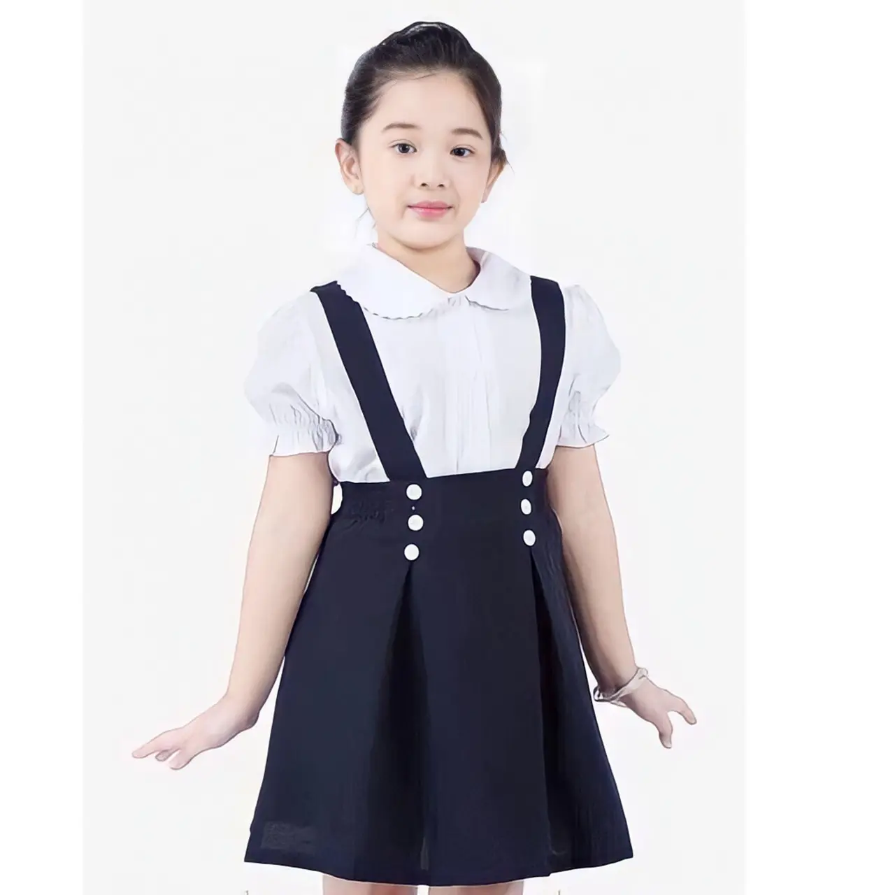 Chân váy học sinh nữ, đồng phục học sinh cấp 1, váy rời đi học cho bé gái, chân váy yếm đi học cho bé gái.