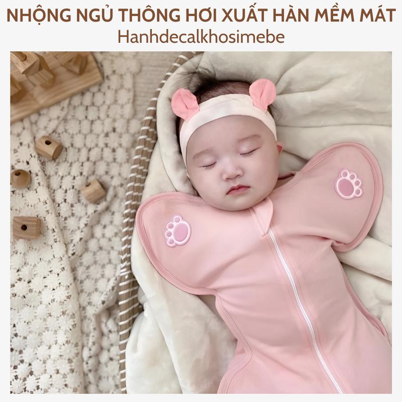 Nhộng Chũn Thông Hơi Xuất Hàn Giúp Bé Ngủ Ngon Co Giãn, Mềm Mát, Có Khóa 2 Chiều Thoải Mái Và Tiện Dụng
