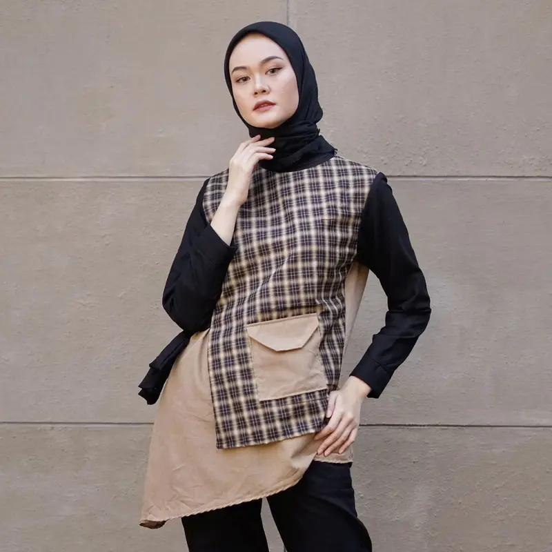 Browny Brown Top Atasan Wanita Hijab - DYA ID 1