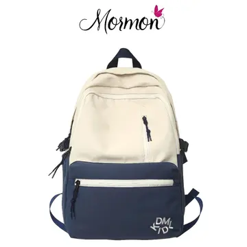 Mormon Bag FARADILA Tas Ransel Sekolah Kanvas Wanita Backpack Hitam backpack sekolah