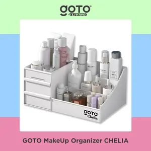 Goto [COD] Chelia Rak Kosmetik Skincare Kotak Penyimpanan Make Up Organizer