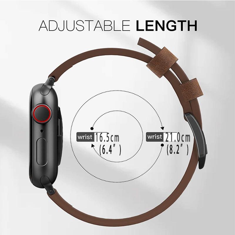 Vintage Faux Leather Watch Band for iWatch, Adjustable Watchband for Men & Women, Universal Fashionable Watch Band for Apple Watch 8